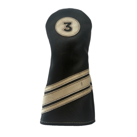 Other - GOLF 3 FAIRWAY WOOD HEADCOVER Black Red White Head Cover